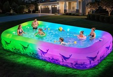Large Inflatable Pool 12TF x 6.5TF Solar Powered for Kids Adults Backyard