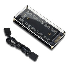 5V 3Pin ARGB LED Hub  10 Way 5V 3 Pin RGB Splitter Controller with Acrylic She...