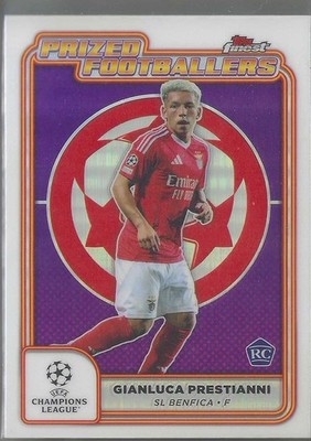 2024-25 Topps Finest UEFA Club Competitions Gianluca Prestianni #PF-21 Rookie RC