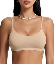 OEAK Women Unlined Cami Bra Beige Size S