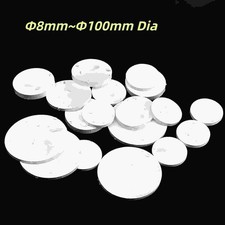 Grubość 1,5 mm Tarcze PTFE Solidna okrągła płyta Uszczelka amortyzująca Φ8mm ~ Φ100mm Średnica