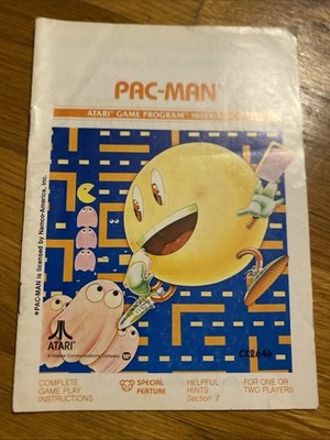 Vintage 1981 Atari Pac-Man Game Program Instructions Booklet