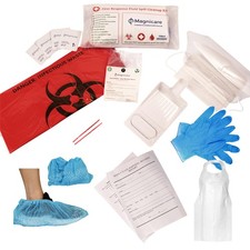 Bloodborne Pathogen & Vomit Cleanup Kit - Be OSHA Compliant| White 