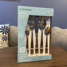 Heim Elda 20 Piece Stainless Steel Flatware Includes Teaspoons