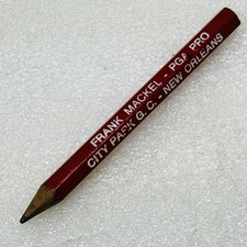 FRANK MACKEL PGA Pro City Park Golf Course New Orleans Louisiana Wooden Pencil