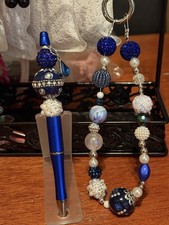 Royal Blue Handbag/Phone Charm Pen Set