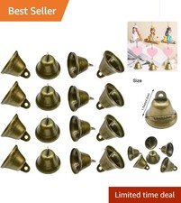 Rust-Resistant Bronze Jingle Bells - 20 Mini Bells for Holiday Fun and Crafting