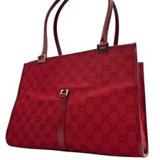 Autentica borsa a tracolla Gucci Jackie GG tela rossa 21,5 cm danneggiata---Gucci Jack