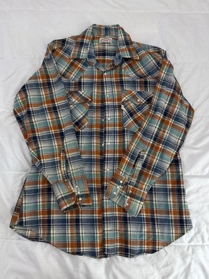 Levi's Strauss & Co. Vintage Plaid Pearl Snap Western Shirt