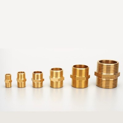 Solid Brass Pipe Fitting Male to Male Pipe Fitting Equal Nipples Connectors