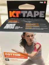 KT Tape Elastic Sports Tape, 20 Pre-Cut Strips, 2"x10" PINK , New Boxed