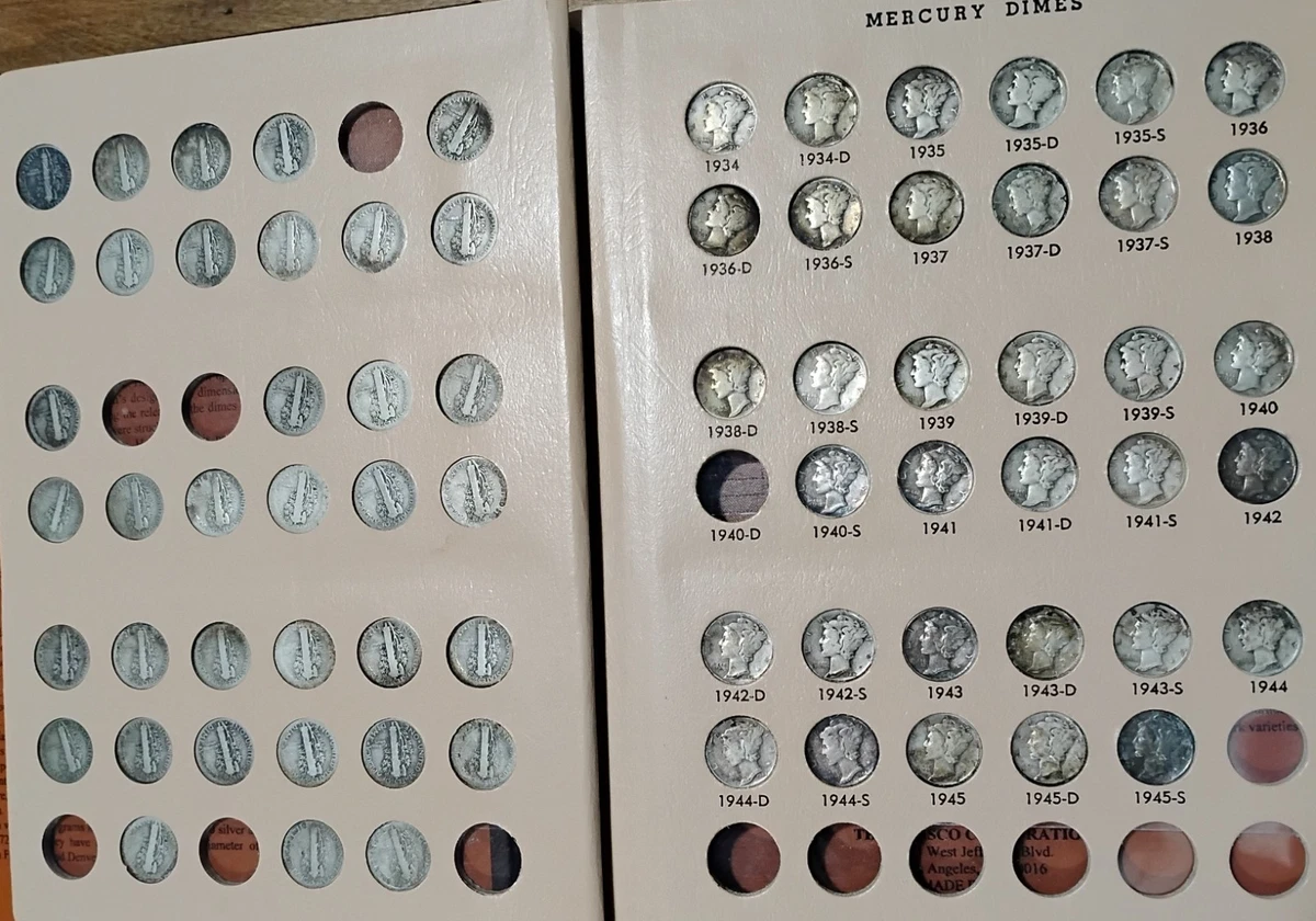 Dime Coin Book In Mercury Dimes (1916-1945) for sale | eBay
