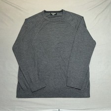 Banana Republic Mens 100 Merino Wool Grey Pullover Sweater Sz XXL read