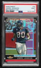 2008 Topps Finest Red Refractor /25 Andre Johnson #58 PSA 9 MINT HOF