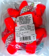12 Yakima Bait Spin N Glo ROCKET RED Size 0 Salmon Steelhead Pike Musky