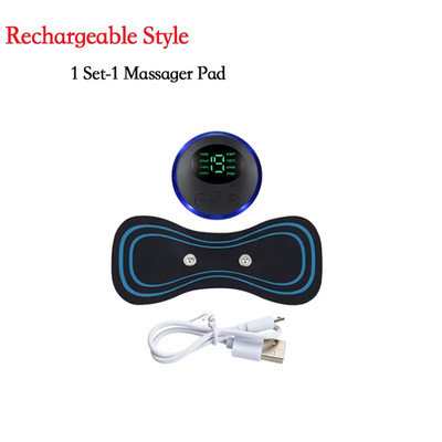 Smart Portable Electric Neck Massager, Min EMS Stimulator for Cervical Vertebra 