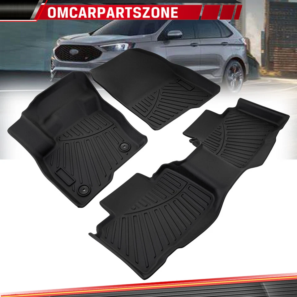 All Weather Floor Mat Liner For 2015-2024 Ford Edge 1st 2nd Row Liner Waterproof - Изображение 2 из 4