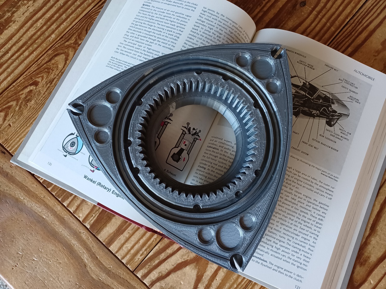 Rotary Engine Rotor, Gray, 3D Wall Art Life Size! Wankel, Mazda 13B