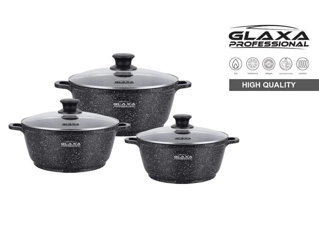 Ceramic Non Stick Casserole Cooking Pot Set Suitable for Induction 36/40/44cm