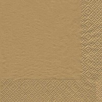 20 Servietten Modern Colours Gold 33X33Cm