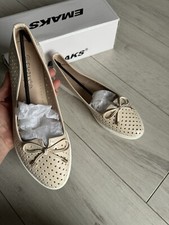 Women’s Slip On Shoes Beige Flat Ladies 