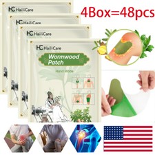 48PCS Herbal Knee Pain Relief Patches Wormwood Back Neck Pain Joint Ache Relief