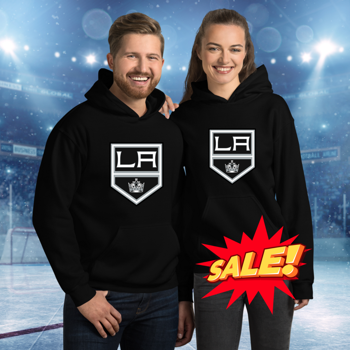 Los Angeles Kings Pullover Hoodie, Size s-5xl, Hockey Fan Gear