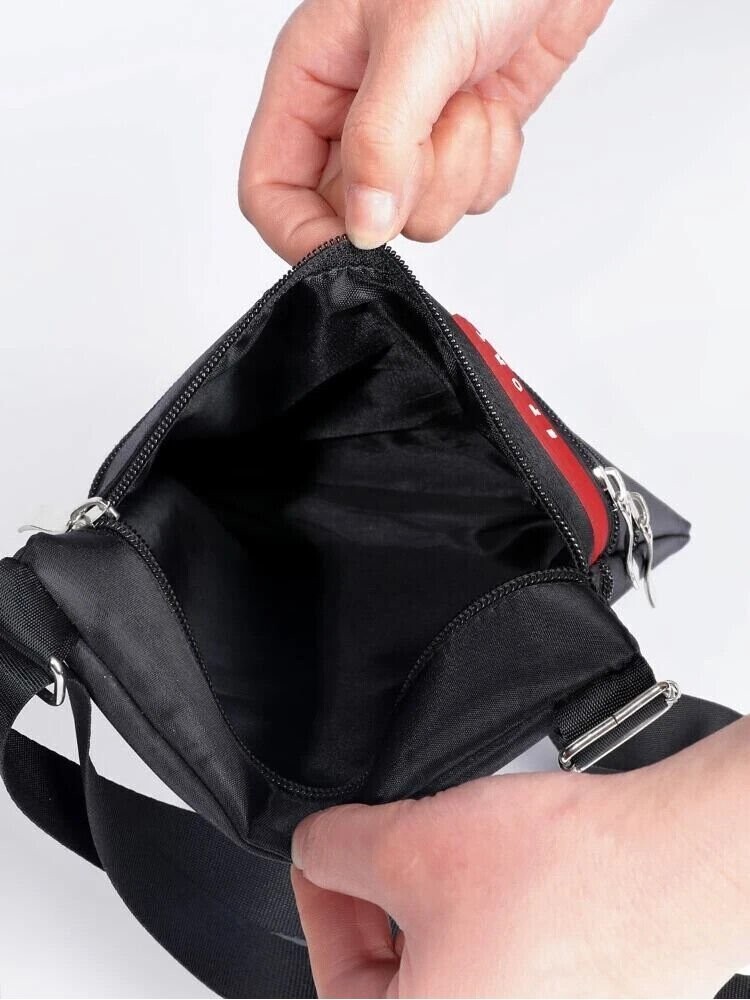 Unisex Messenger Bag Small Cross Body Shoulder Utility Black Travel