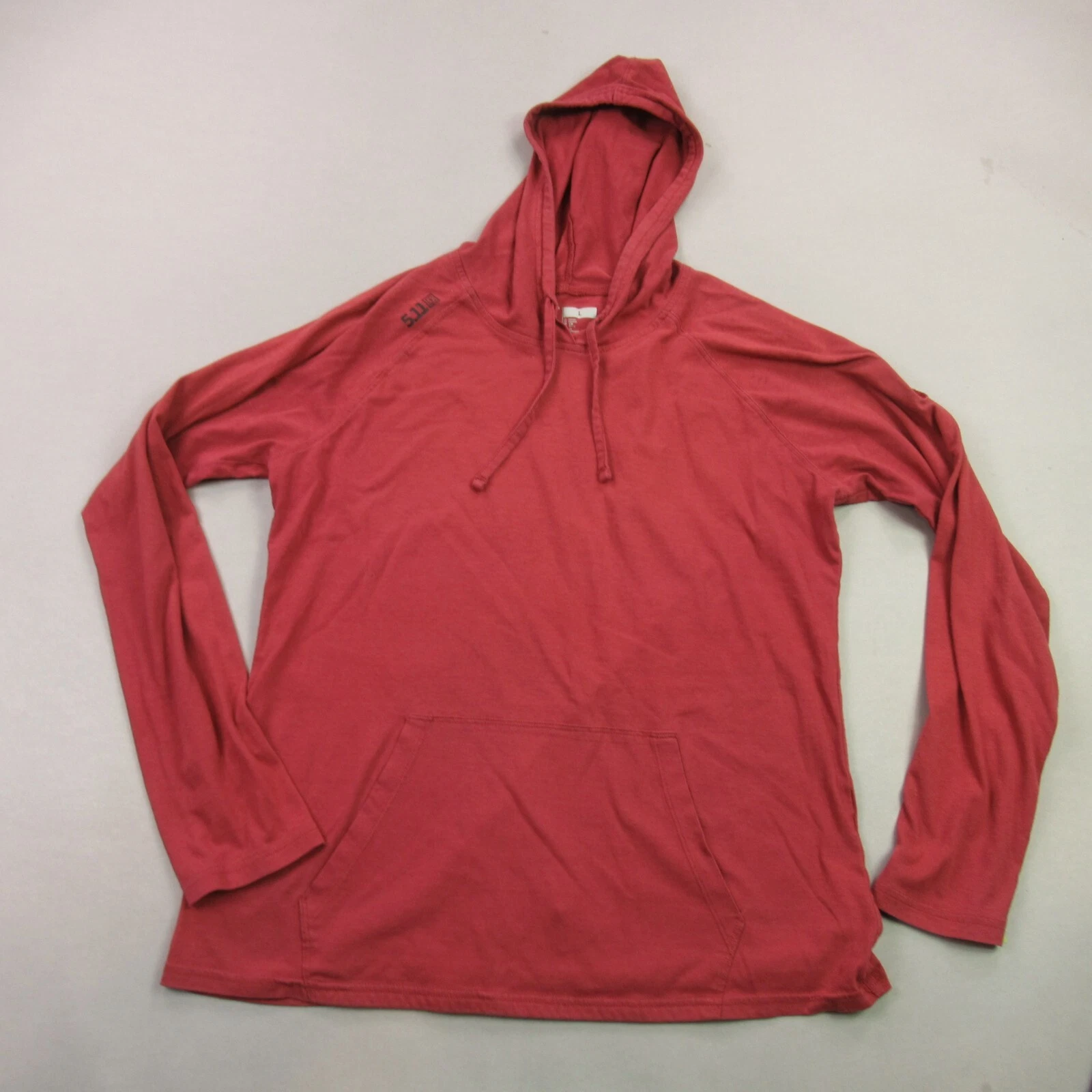5.11 Hoodie Womens Large Long Sleeve Outdoors Pockets Red