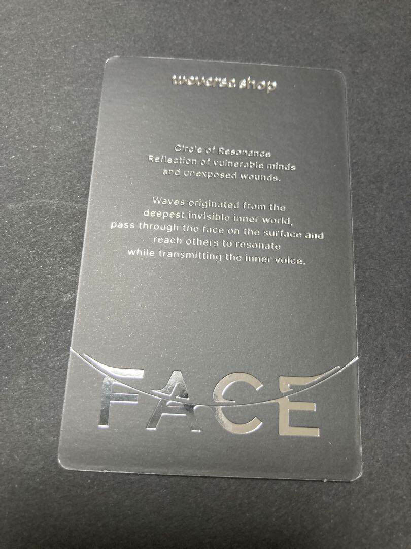 BTS JIMIN FACE weverse アーリーバード トレカ 未開封 BTS JIMIN FACE Weverse Shop POB Early Bird Official