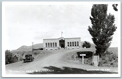 Postcard RPPC CA Fort Bidwell California School Modoc County Eastman P9A