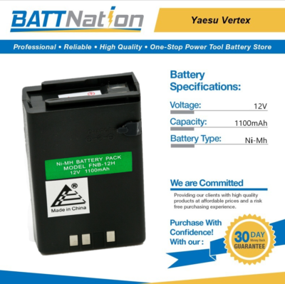 #ad 12V 1100mAh NiMh Battery for Yaesu FNB 12 FNB 12H FT 23 FT 23R FT 33 FT 33R $30.05