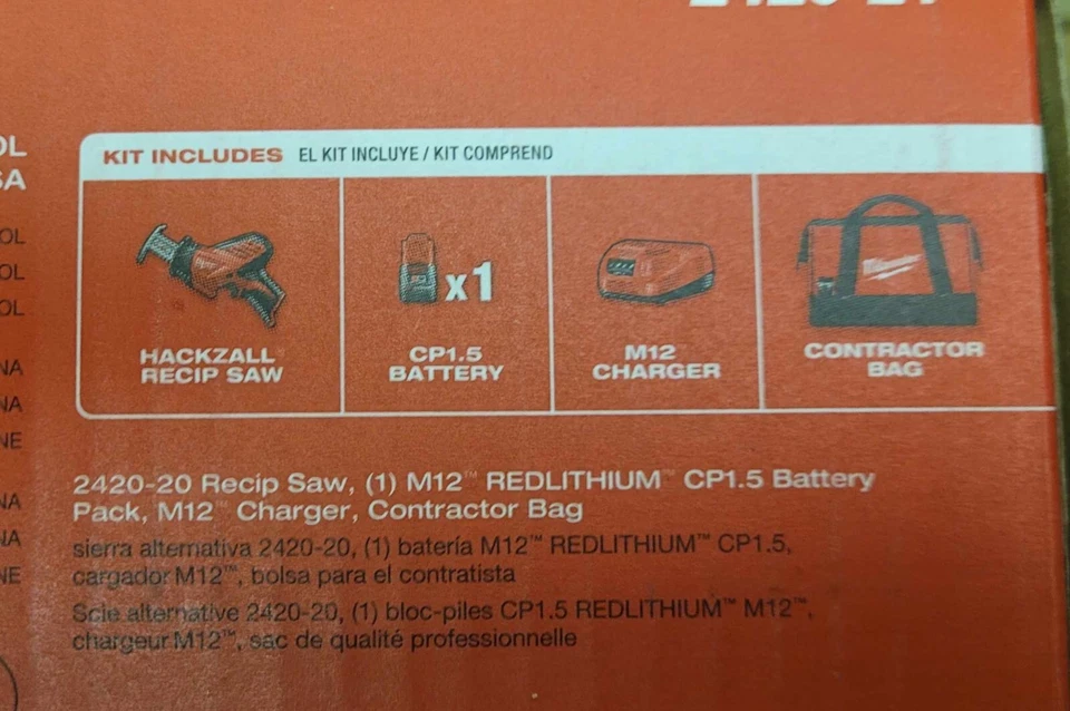 Milwaukee Hackzall M12 Reciprocal Saw Kit - Brand New! - Image 3 of 3