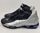 Size 10 Nike Shox BB4 2019 OG Vince Carter Silver Black Blue Sneakers AT7843-001