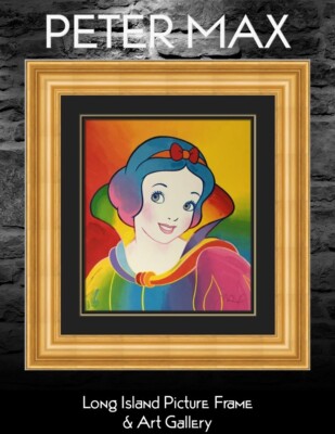 Peter Max Signed and Numbered Serigraph Snow White Disney Suite Custom Framed #2