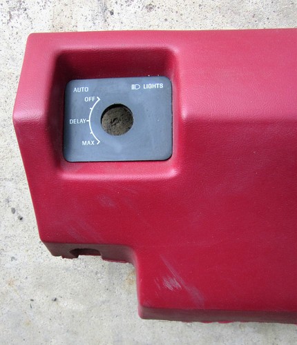 1983 Ford Thunderbird Turbo Coupe Dash Panel Headlight Fog Bezel Red 83 84 85 86 - Picture 2 of 4