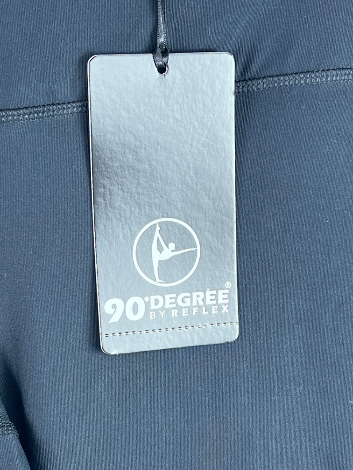 NWT 90 Degree by Reflex Leggings Women's Sz M Black High-Rise Inside Pocket