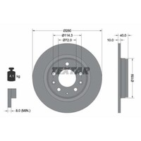 Textar 2X Bremsscheibe Hinten Ø280 Mm FüR Mazda MX-5 III NC 1.8 2.0 Premacy CP