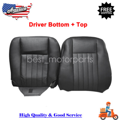 Driver Bottom Top Perforated Leather Seat Cover Black For 2003-2006 Navigator