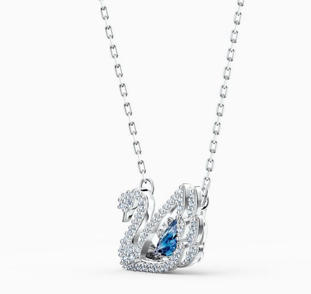 【Swarovski】 Dancing Swan Necklace White Rhodium Plated Swarovski Dancing Swan necklace, Swan, White, Rhodium plated