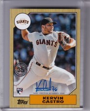 2022 TOPPS #87BA-KC KERVIN CASTRO AUTOGRAPH ROOKIE RC SAN FRANCISCO GIANTS 7223