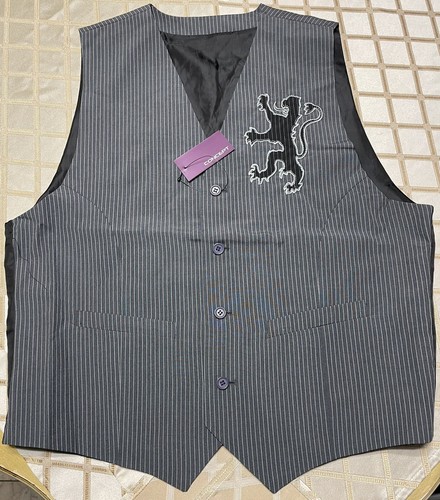 Mens vest Embroidery “Concept Pine“Stripe’s Large Gray Lined - Picture 7 of 10