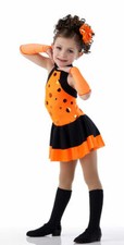 Child Small Jazz Dress Costume Dance SHAKE UP THE PARTY Flourescent Orange