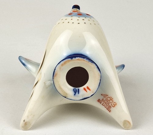 Porcelain Salt Shaker Turkey Hand Painted Russia Лфз To 1960 - 1970 P706 - Picture 10 of 13