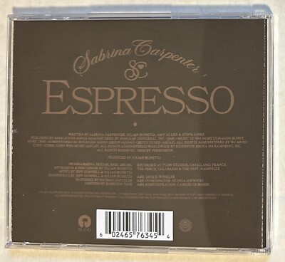 Sabrina Carpenter Espresso 1 Track CD Single | eBay