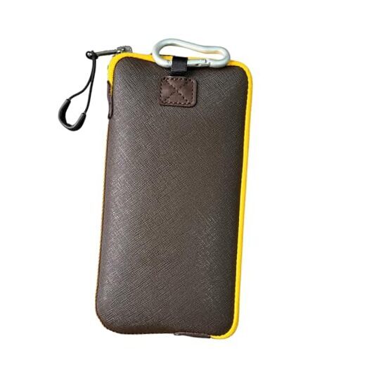 Neoprene Cell Phone Pouch, Lightweight & Protective Mobile Phone BrownYellow
