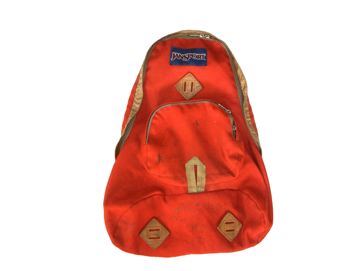 Vtg 70s/80s JANSPORT Bright Red HIKING BACKPACK Camping Gear Day