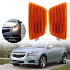 Pair Front Bumper Mounted Side Marker Light Assembly LH RH for Chevy Cruze