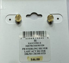 Giani Bernini 18k Gold Over Sterling Clear Crystal Cross Stud Earrings NWT — photo 2