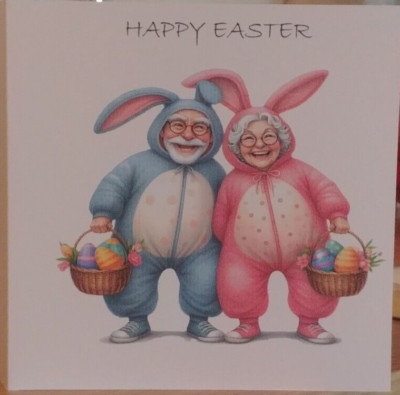 handgemachte lustige Osterkarte